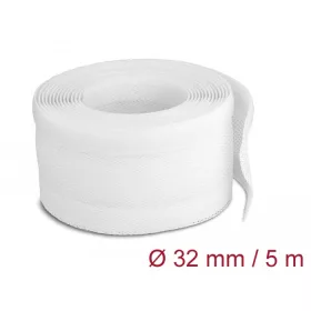   Delock Fonott kábelharisnya tépőzárral 5 m x 32 mm fehér (DL-20818)