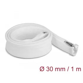   Delock Befont karmantyú zipzáras szorítóval hőállóság egészen 1 m x 30 mm-es fehér (DL-20822)