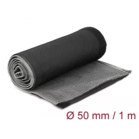   Delock Hőellenálló EMI Shielding fonott borítás tépőzáras rögzítővel, 1 m x 50 mm méretű, fekete (DL-20844)