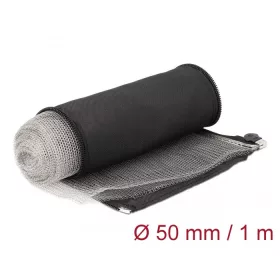   Delock Hőellenálló EMI Shielding fonott borítás zipzárral, 1 m x 50 mm méretű, fekete (DL-20849)