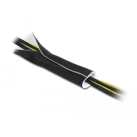   Delock Hajlékony neoprén kábel borító tépőzáras rögzítővel 3 m x 135 mm fekete / fehér (DL-20865)