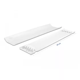   Delock Öntapadós kábelcsatorna 85 x 10 mm foglalatú és 300 mm hosszú, 2 db. fehér (DL-20886)