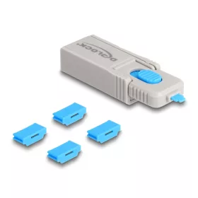   Delock HDMI port blokkoló szett HDMI anya portokhoz 4 db. + lezáró eszköz (DL-20924)