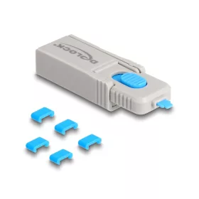   Delock Type-C  port blokkoló szett Type-C  anya portokhoz 5 db. + lezáró eszköz (DL-20926)