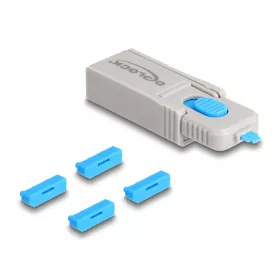   Delock DisplayPort port blokkoló szett DisplayPort anya portokhoz 4 db. + lezáró eszköz (DL-20927)