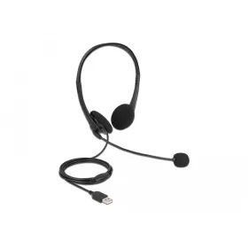   Delock USB sztereó fejhallgató hangero szabályozóval (DL-27179)