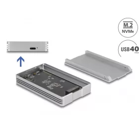   Delock USB4 40 Gbps ház 1 x M.2 NVMe SSD-hez   szerszámmentes (DL-42018)