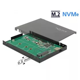  Delock Külso 2.5  doboz M.2 NVMe PCIe SSD-hez, mely USB 3.1 Gen 2 USB Type-C (DL-42609)