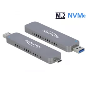   Delock Külső ház az M.2 NVME PCIe SSD-hez USB Type-C  - és A-típusú USB csatlakozóval apa (DL-42616)