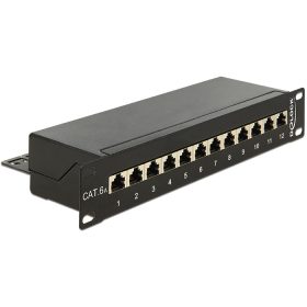   Delock 10  Patch Panel 12 portos Cat.6A fekete színű (DL-43310)