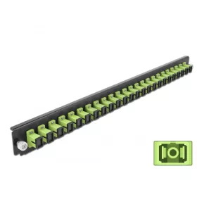   Delock 19  kötő doboz első panele 24 porttal SC Simplex citromzöld (DL-43356)
