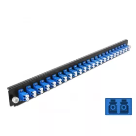   Delock 19  kötő doboz első panele 24 porttal LC Duplex kék (DL-43357)
