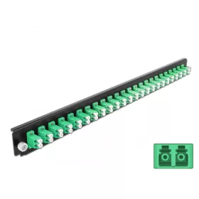   Delock 19  kötő doboz első panele 24 porttal LC Duplex zöld (DL-43358)