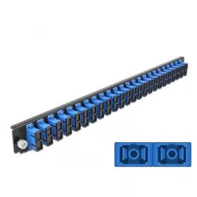   Delock 19  kötő doboz első panele 24 porttal SC Duplex kék (DL-43363)