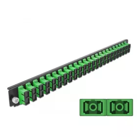   Delock 19  kötő doboz első panele 24 porttal SC Duplex zöld (DL-43364)