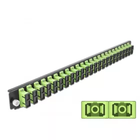   Delock 19  kötő doboz első panele 24 porttal SC Duplex citromzöld (DL-43368)