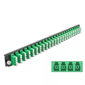   Delock 19  kötő doboz első panele 24 porttal LC Quad zöld (DL-43370)
