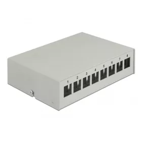 Delock Szürke 8 portos Keystone próbapanel (DL-43412)