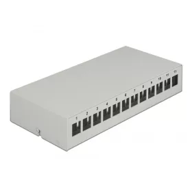 Delock Szürke 12 portos Keystone próbapanel (DL-43414)