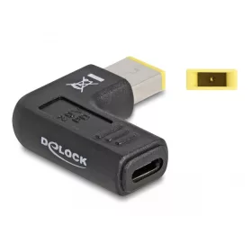   Delock Laptop töltőkábel adapter USB Type-C  anya - Lenovo 11,0 x 4,5 mm apa 90  fokban hajlított (DL-60003)