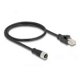   Delock M12 adapter kábel D-kódolt 4 tűs anya - RJ45 apa 50 cm (DL-60072)