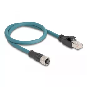   Delock M12 adapter kábel A-kódolt 8 tűs anya - RJ45 apa 50 cm (DL-60074)