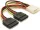 Delock 2 db 15 tűs SATA HDD   4 tűs apa (Molex) hálózati kábel, 16 cm (DL-60102)