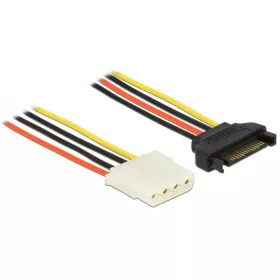   Delock tápkábel SATA 15 tűs apa > 4 tűs anya 20 cm (DL-60136)