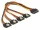 Delock 15 pin-es SATA kábel > 15 pin-es SATA tápcsatlakozó kimeneti 4 x egyenes 30 cm (DL-60157)
