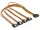 Delock 15 pin-es SATA kábel > 15 pin-es SATA tápcsatlakozó kimeneti 4 x egyenes 50 cm (DL-60158)