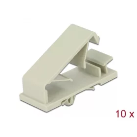   Delock Kábeltartó kiegészítő kapoccsal, szürke 10 db (DL-60186)