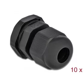 Delock PG9 tömszelence 10 db. fekete (DL-60194)