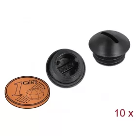   Delock M12 x 1,5 csavarmenetes záródugó, 10 db. fekete (DL-60229)