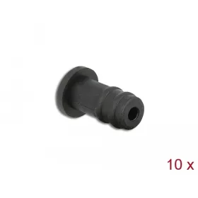   Delock 10 x fekete porfogó 3,5 mm-es sztereo jack anyához (DL-60251)