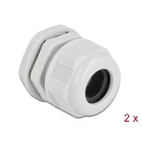   Delock Kábel tömszelence PG21 kerek kábelekhez 2 db. Szürke (DL-60368)
