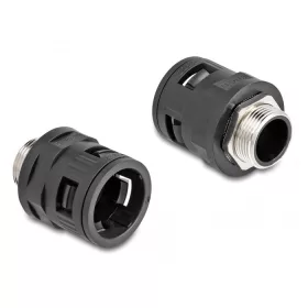   Delock M25 tömlőszelence réz külső csavarmenettel, fekete, 2 db. (DL-60455)