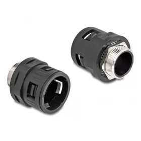   Delock M32 tömlőszelence réz külső csavarmenettel, fekete, 2 db. (DL-60456)