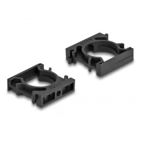   Delock Kábel borító tartó záróklippel 25 mm 4 db. fekete (DL-60486)