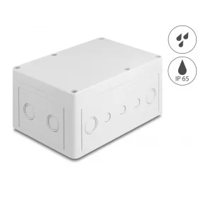   Delock Installációs ház kábel bemenetekkel 180 x 125 x 90 mm nagyságú szürke (DL-60492)