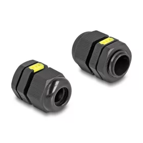   Delock M16 kábel tömlőszelence ventillációval, IP68 por és vízhatlan fekete 2 db. (DL-60615)