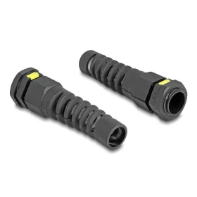   Delock M20 kábel tömlőszelence IP68 ventillációval és feszültségmentesítéssel, valamint IP68 por és vízhatlan fekete 2 db. (DL-60626)