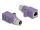 Delock M12 D-kódolt adapter 4 tűs anya - RJ45 anya Cat.5e beszerelő mélyedéssel, egyenes, lila színű (DL-60678)