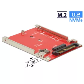   Delock 2.5  átalakító U.2 SFF-8639 > M.2 NVMe M aljzat - 7 mm (DL-62725)