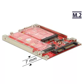   Delock 2.5 -os SATA-átalakító, 22 tus > M.2 / mSATA kerettel, 7 mm (DL-62859)