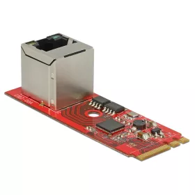   Delock Átalakító M.2 Kulcs A+E bementi > 1 x RJ45 Gigabit LAN függőleges port (DL-62949)