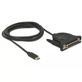   Delock Adapter USB Type-C  2.0 apa > 1 x párhuzamos DB25 anya csatlakozó (DL-62980)