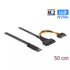   Delock M.2 kulcs M - U.2 SFF-8639 NVMe adapter 50 cm hosszú kábellel (DL-62984)