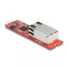   Delock Átalakító M.2 Kulcs B+M bemeneti - 1 x RJ45 2,5 Gigabit LAN vízszintes csatlakozó (DL-62985)