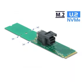   Delock Adapter, M.2 aljzat M nyílással > SFF-8643 NVMe 22110 / 2280 / 2260 (DL-63145)