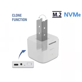   Delock M.2 dokkoló állomás 2 db. M.2 NVMe PCIe SSD-hez klón funkcióval (DL-63331)
